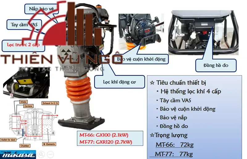 Máy Đầm Cóc Mikasa MT55H