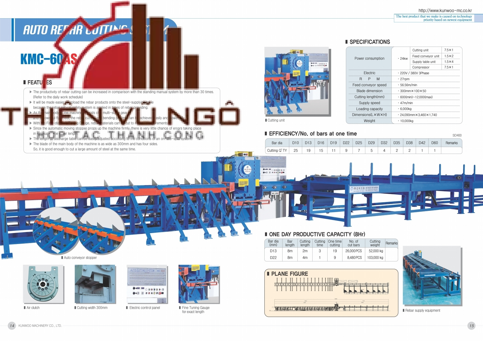 Máy Cắt Sắt Cây Tự Động Kunwoo KMC-60AS